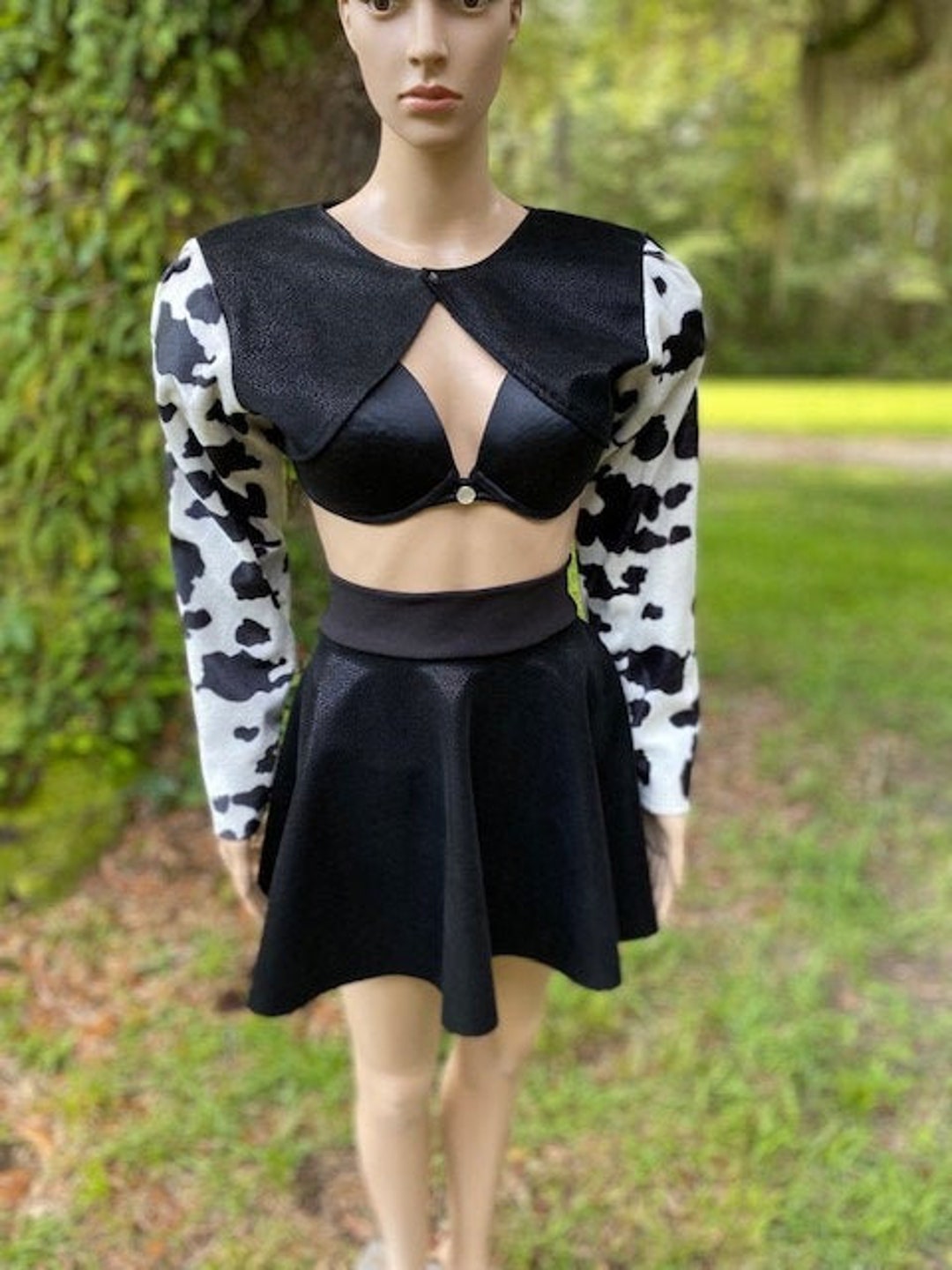 Cow print top skirt for sale