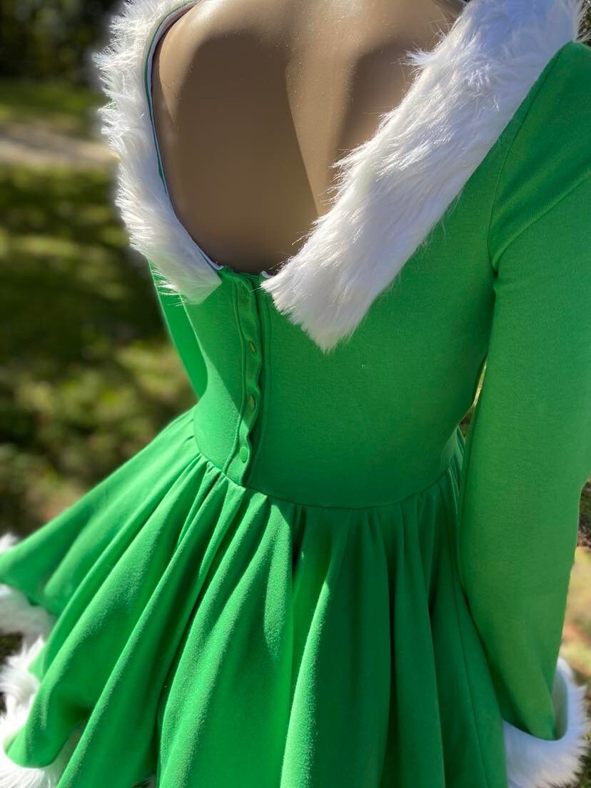 Grinch Christmas Dress, Cosplay, Party Costume, Holiday Outfit, Women Size 2-20 Grinch Christmas Dress, Cosplay, Party Costume, Holiday Outfit, Women Size 2-20