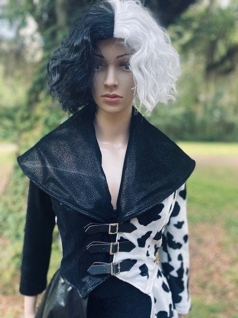 Cruella Emma Stone Dalmatians Movie Cosplay Costume Dress – Cospicky