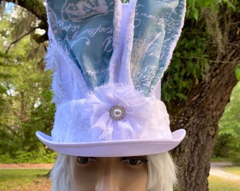 White Rabbit Costume, Available in Custom Sizes, Wonderland, Looking Glass, Women's Costume, Costplay, Masquerade, Festival Costume