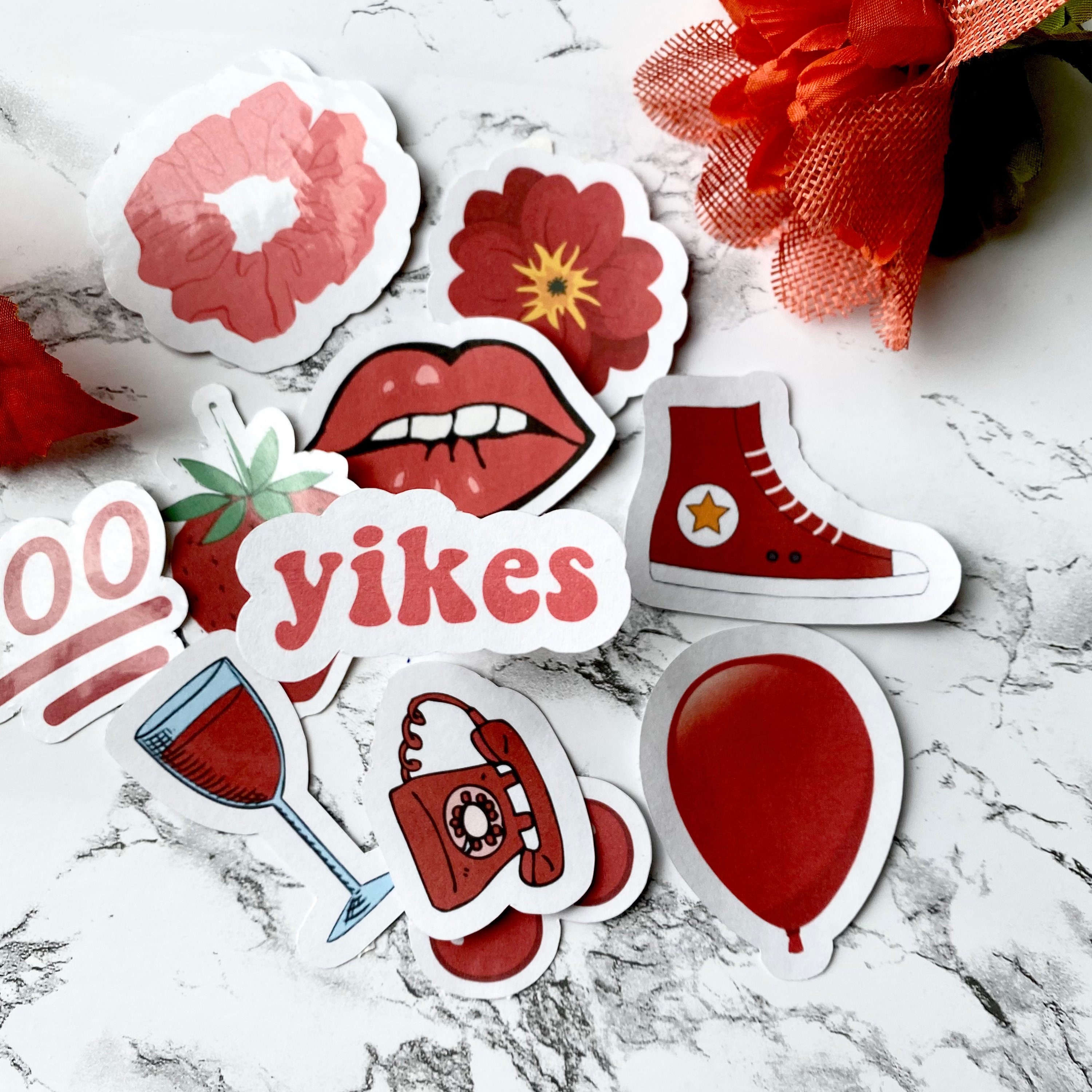 Red Aesthetic Sticker Pack