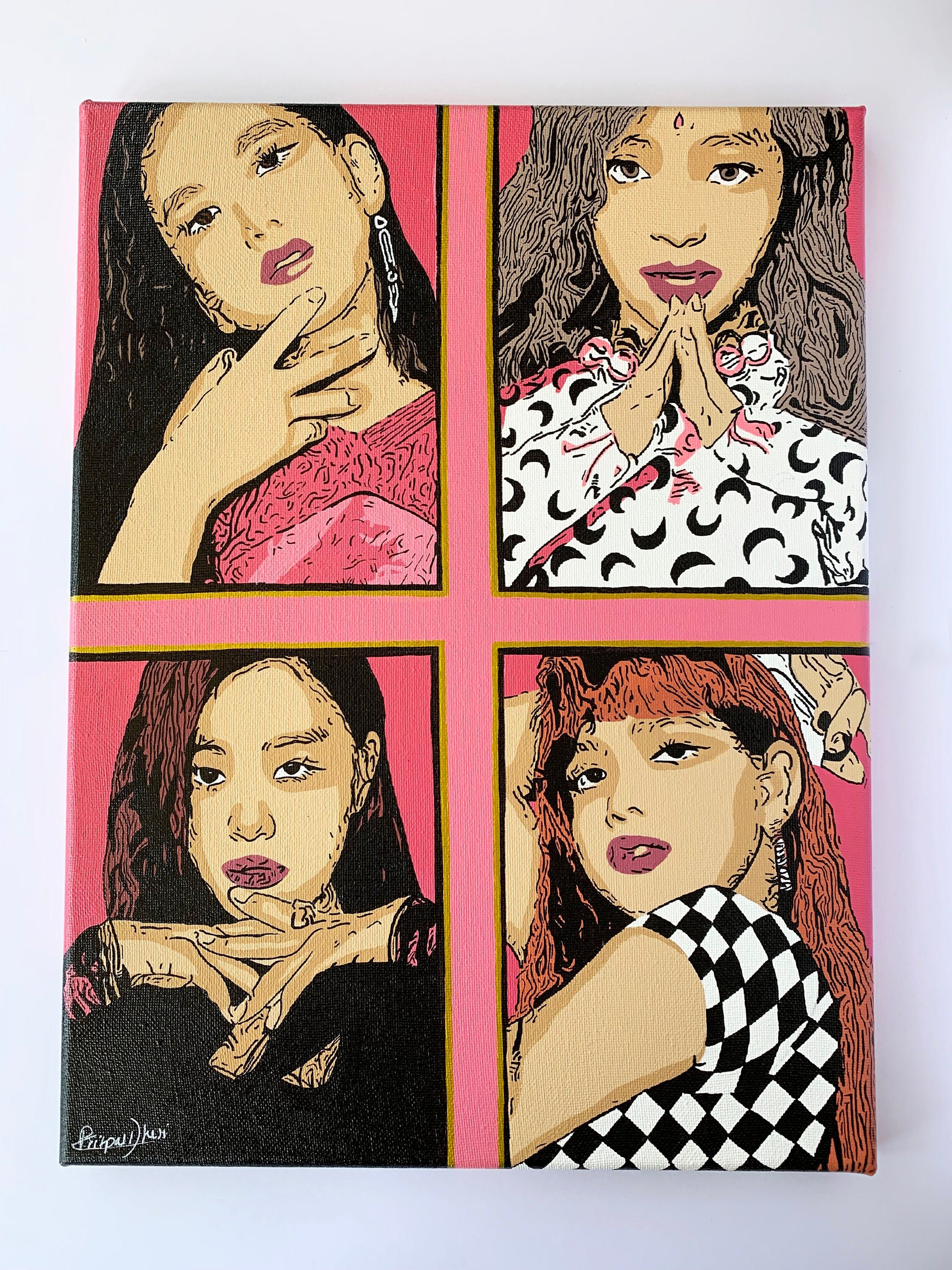 Original Blackpink Painting 30cm X 40cm Illustration Themed Painting ...