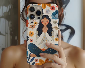 Flowers Be Kind To Your Mind,Birth flower Phone Case iPhone 14 13 12 Pro Max Mini X Xs Xr SE Tough Case, Samsung Galaxy S20 S21 S22 Ultra