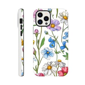 Birth Month Flower Daisy April Birthday Phone Case iPhone 14 13 12 Pro Max Mini X Xs Xr SE Tough Case, Samsung Galaxy S20 S21 S22 Ultra image 4