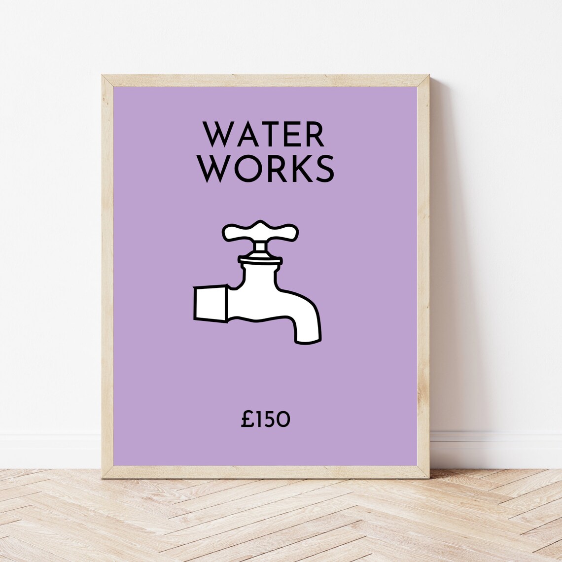 Monopoly Water Works Bathroom Printquirky Bathroom Wall Etsy