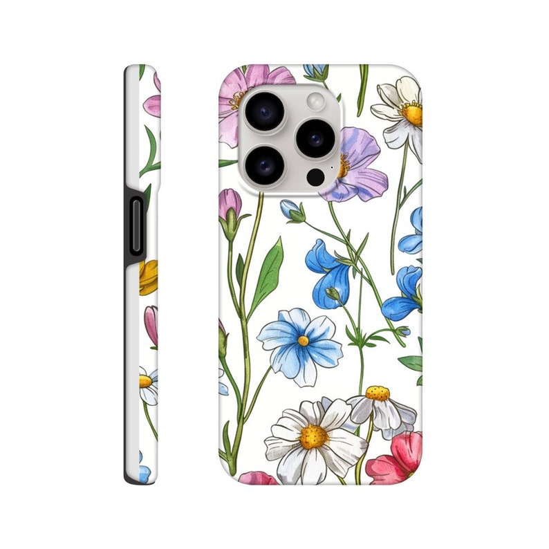 Birth Month Flower Daisy April Birthday Phone Case iPhone 14 13 12 Pro Max Mini X Xs Xr SE Tough Case, Samsung Galaxy S20 S21 S22 Ultra iPhone 15 Pro