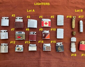 Vintage Lighters- Zippo, Ronson, Penguin, Kaschie Bullet Lighters and More, Various Prices and Styles, Sold As Is, Currently Not Working