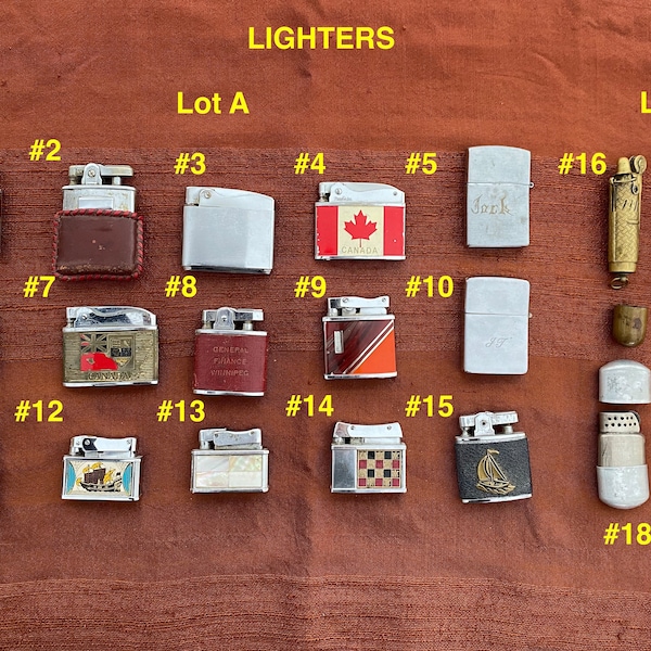 Vintage Lighters- Zippo, Ronson, Penguin, Kaschie Bullet Lighters and More, Various Prices and Styles, Sold As Is, Currently Not Working