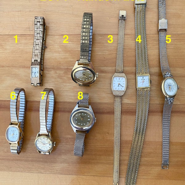 Women's Watches- Vintage, Random Lots, or Per Piece, Cardinal, Timex and More, Sold AS IS, Ideal for Restore, Parts, Repairs, Crafts & More