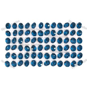 Aurora Blue Zircon Highly Faceted Foiled Back Crystals, 1088 10mm Round 45ss Chatons, Teal Blue, DIY Cup Chain Jewelry Supplies
