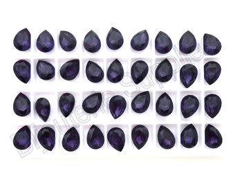 Aurora Amethyst Loose Crystals, 4320 14x10mm Fancy Pear Teardrop, Foiled Point Back for Gluing or Setting, DIY Jewelry Supplies