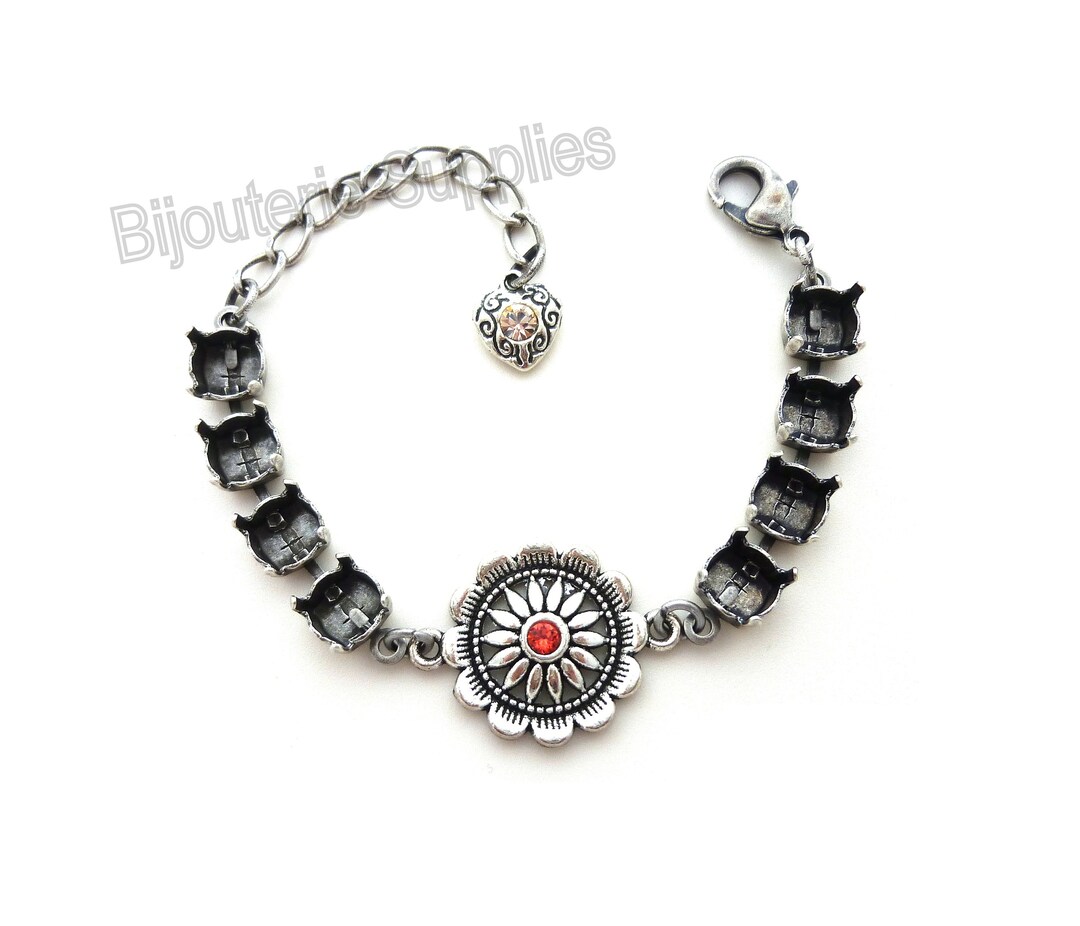 Bracelet Base for Jewelry Making, Empty Cup Chain Setting With