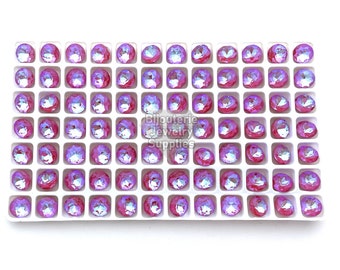 Siam Red DeLite Loose Crystals, 1088 8mm Round Lacquer Back 39ss, DeLite Chatons, Empty Cup Chain Point Back, DIY Jewelry Supplies