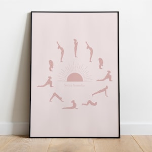 Póster: Saludo al sol, rosado