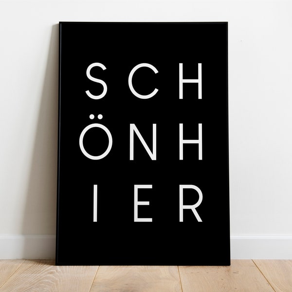 Poster: Schön hier, sw