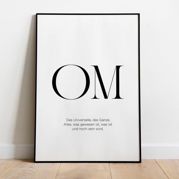 Poster: 'OM', sw