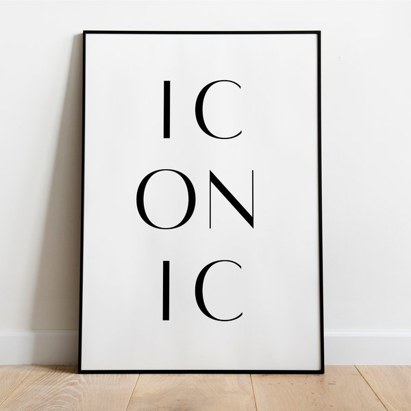 Poster: Iconic, Typografie