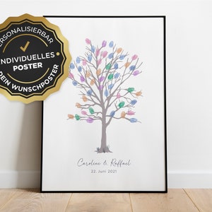 Poster: Personalized fingerprint, tree of life for a wedding