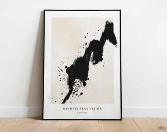 Abstract poster - Mindfulness vision, illustration