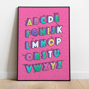 Póster: ABC en letras de colores