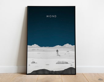 Poster: Illustration Mond