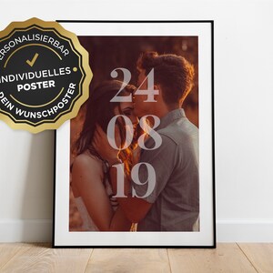 Poster: date with picture, customizable