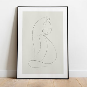 Poster: Line Art Cat