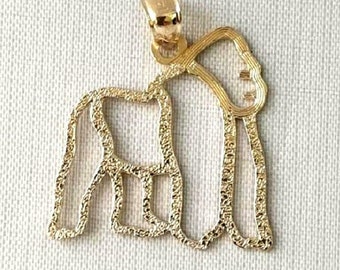 Gorilla reversible antique illustration pendant