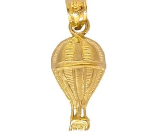 14K Yellow Gold Hot Air Balloon Pendant