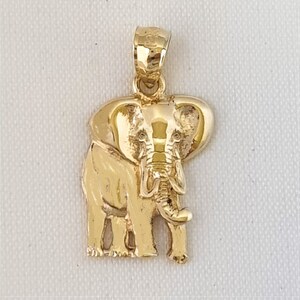 14K Yellow Gold Elephant Pendant