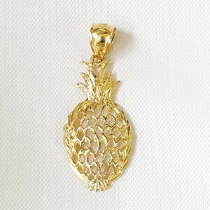 Gold Pineapple Pendant Necklace | Etsy