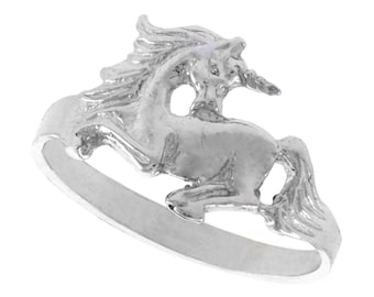 925 Sterling Silver Unicorn Ring