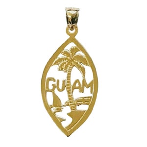 14K Yellow Gold GUAM Pendant