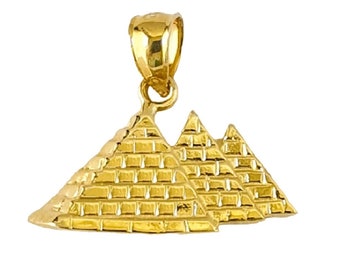 14K Yellow Gold EGYPTIAN PYRAMID Pendant