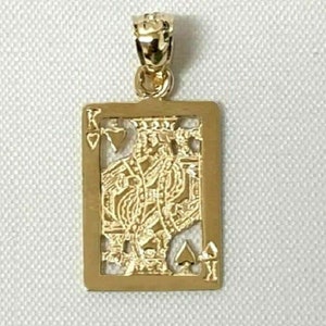 14K Yellow Gold King of Hearts Playing 