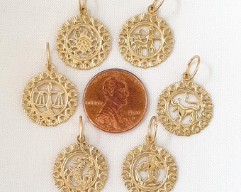 Any One 14k Yellow Gold ZODIAC Pendant