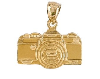 14K Yellow Gold Camera Pendant