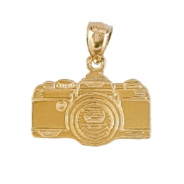 Pendentif appareil photo en or jaune 14 carats