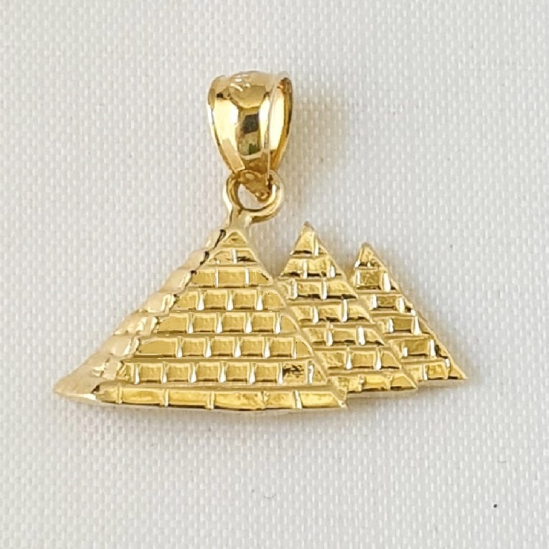 Gold pyramid pendant Clearance