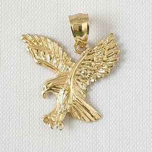 14K Yellow Gold Eagle Pendant