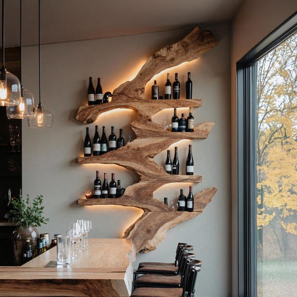 Log Wine Rack - Etsy