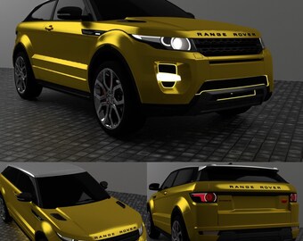 Range Rover Evoque 3D Model blend, obj, fbx, stl, dae Files Instant Download