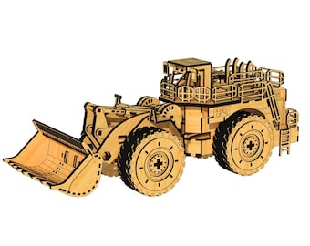 Koop er één, krijg er één gratis lasergesneden Caterpillar 994 wiellader 3D-puzzel Vector ai, cdr, dxf, eps, pdf, svg-bestanden direct downloaden