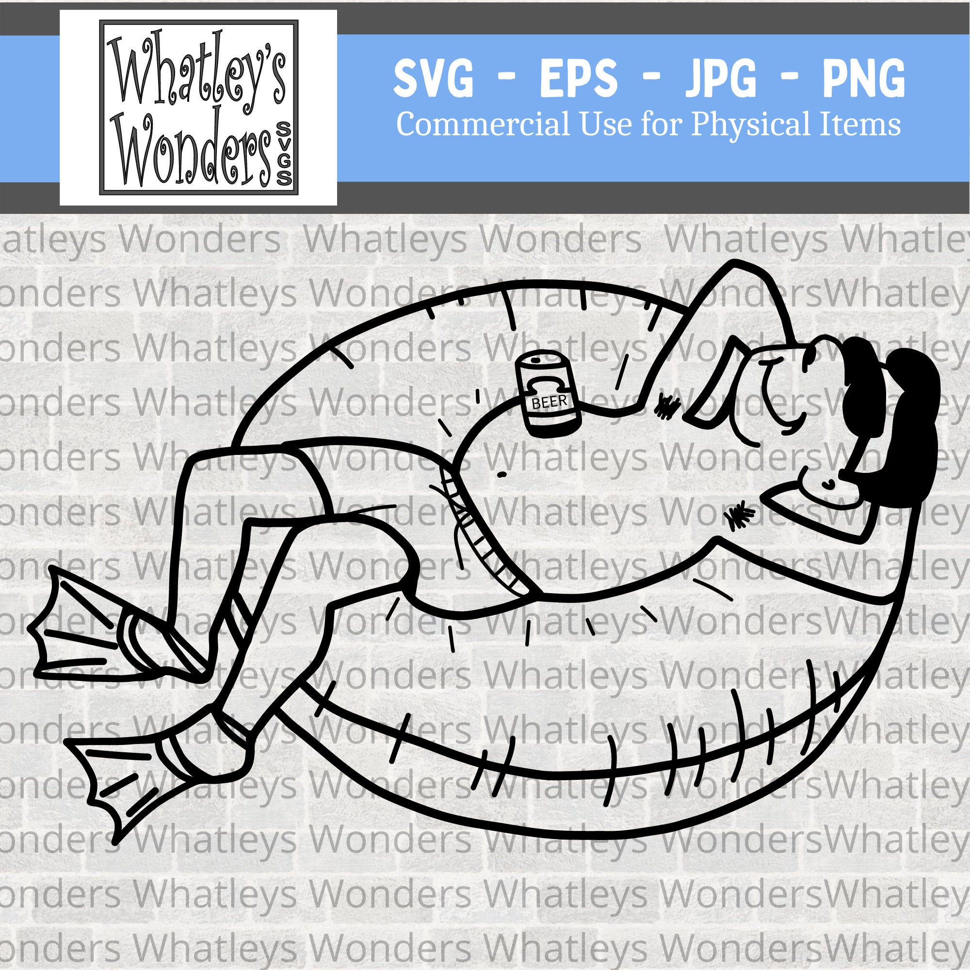 Man on Pool Float SVG Funny Summer JPG Pool Cut File Etsy