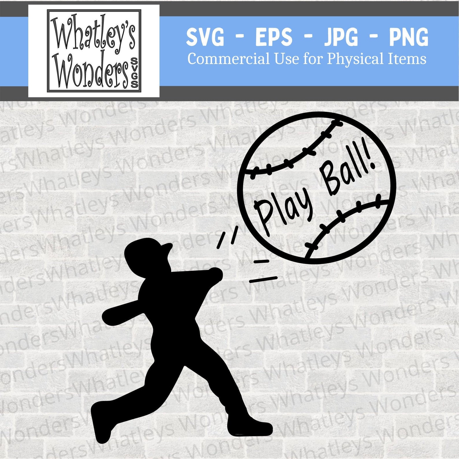 Play Ball SVG Baseball SVG Little League SVG Baseball Player Cut File