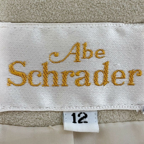 Abe Schrader Faux Suede Beige Vintage Single Butt… - image 6