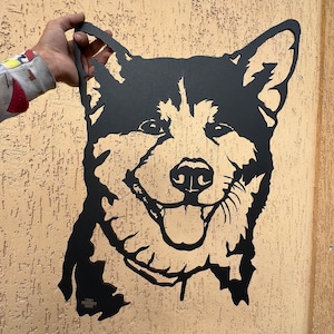 Custom wall art decor dog american akita akitainu shibainu kennel logo wooden metal gift home made metal art christmas xmas dogshow