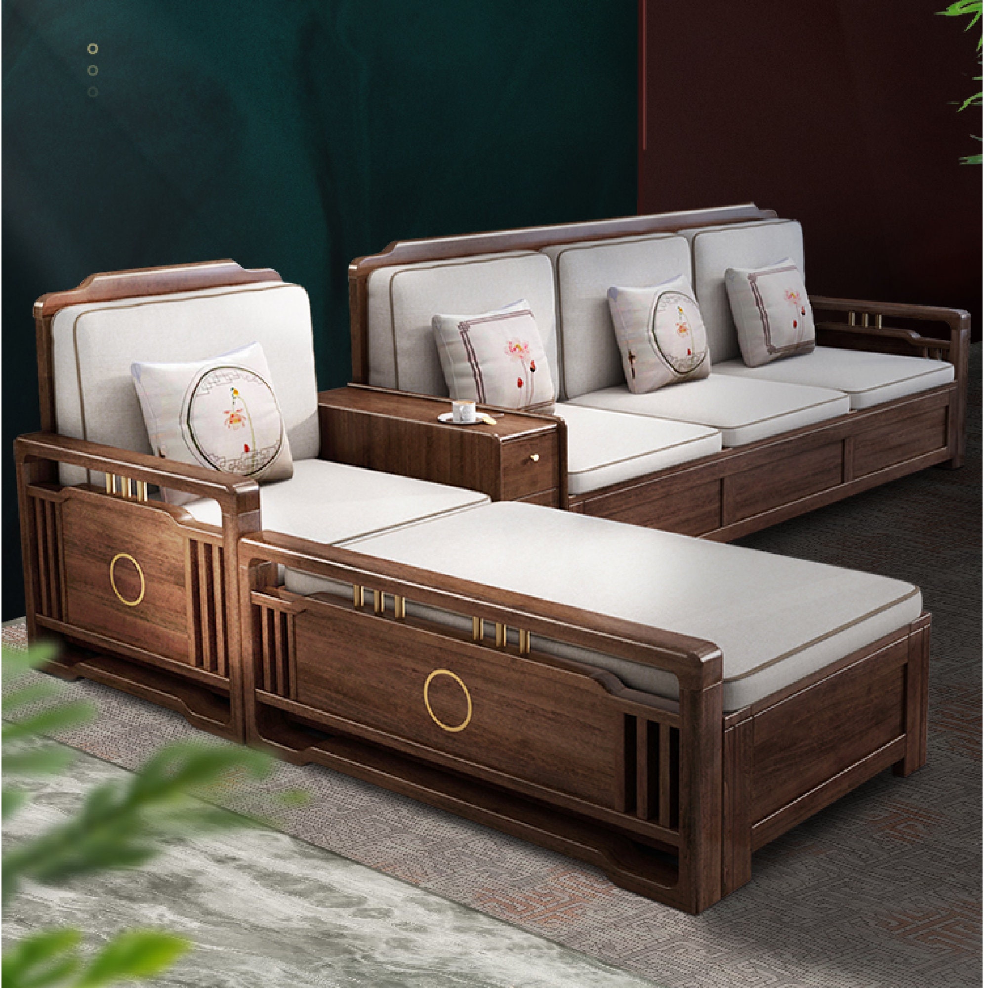 Voll massiv Holz Sofa Wohnzimmer ist modern und vertraglich Etsy