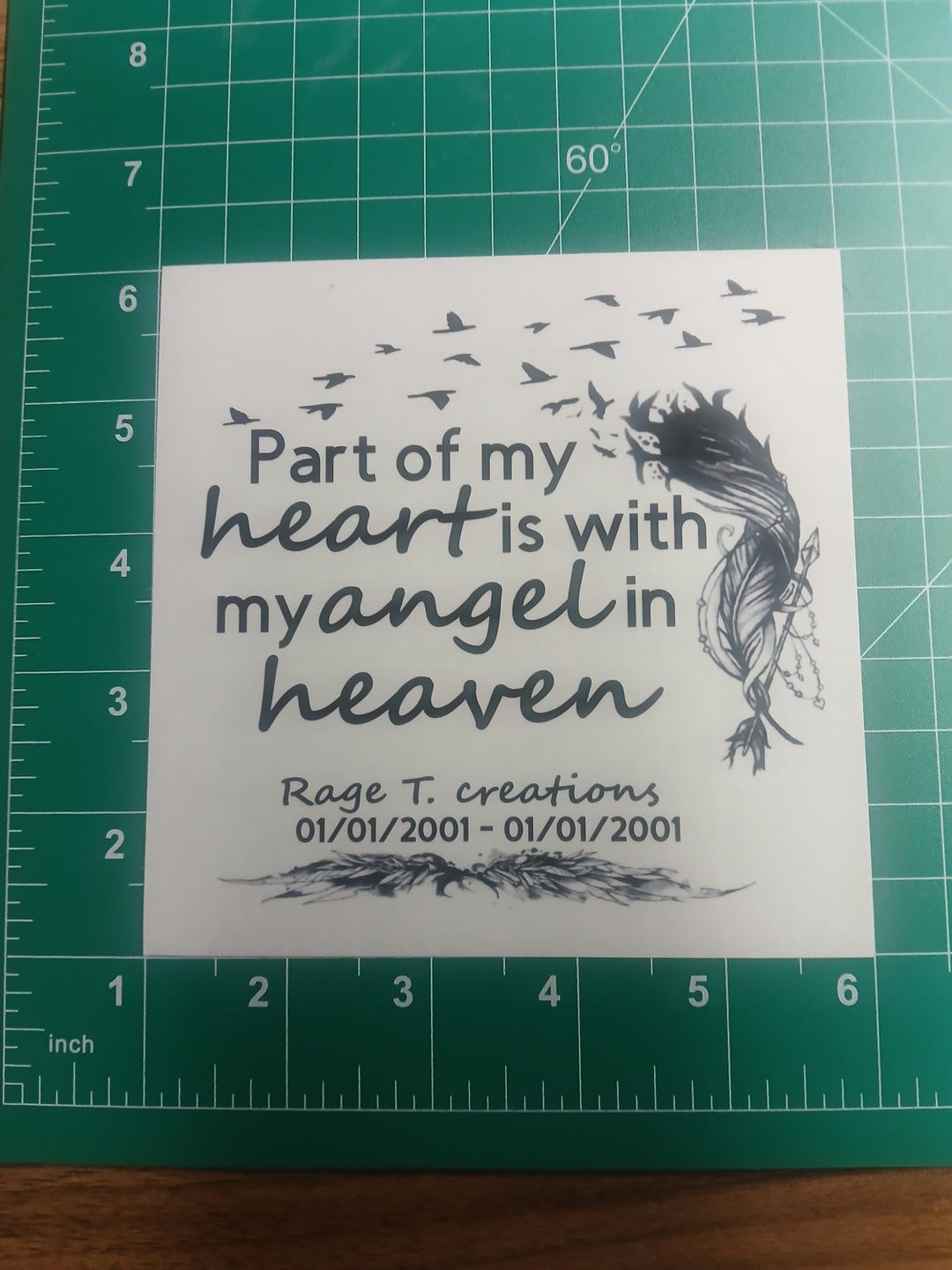 Memorial Vinyl Sticker. - Etsy