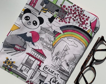 Pochette à livre - Manga panda japonais (rose)